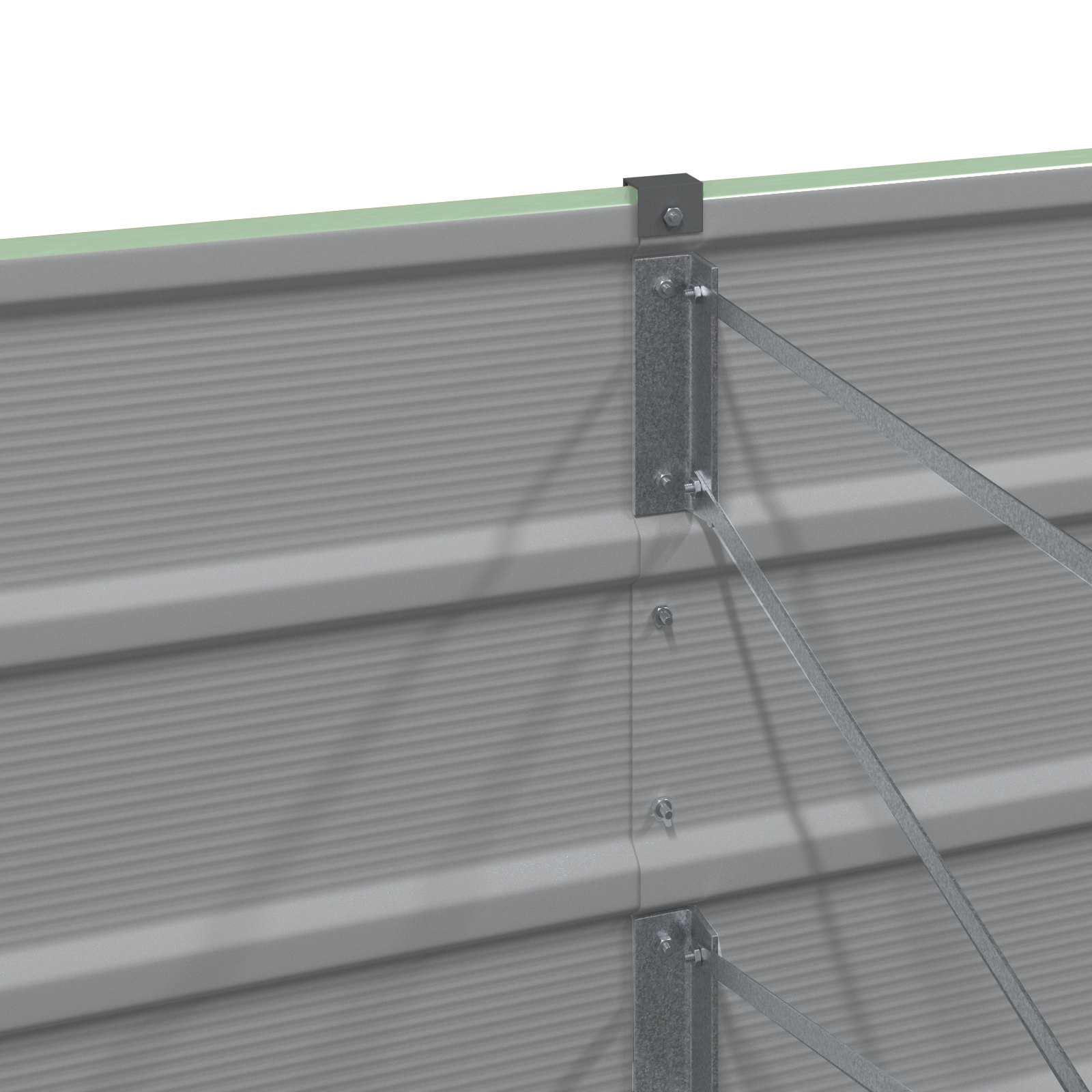 vidaXL Planter Green 320 x 80 x 45 cm Steel 5