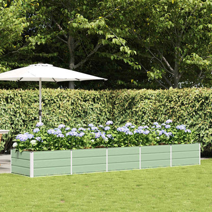 vidaXL Planter Green 400 x 80 x 45 cm Steel 1