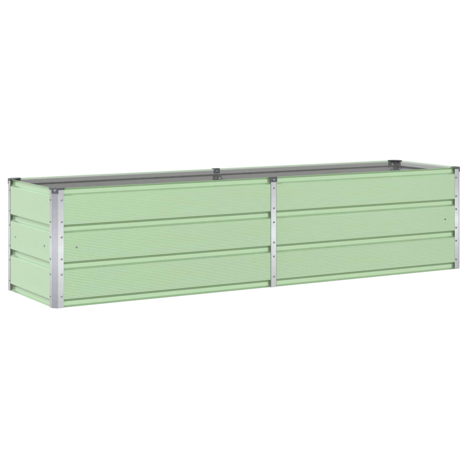 vidaXL Planter Pastel Green 195 x 50 x 45 cm Galvanised Steel 2