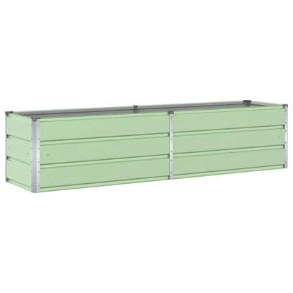 vidaXL Planter Pastel Green 195 x 50 x 45 cm Galvanised Steel 2