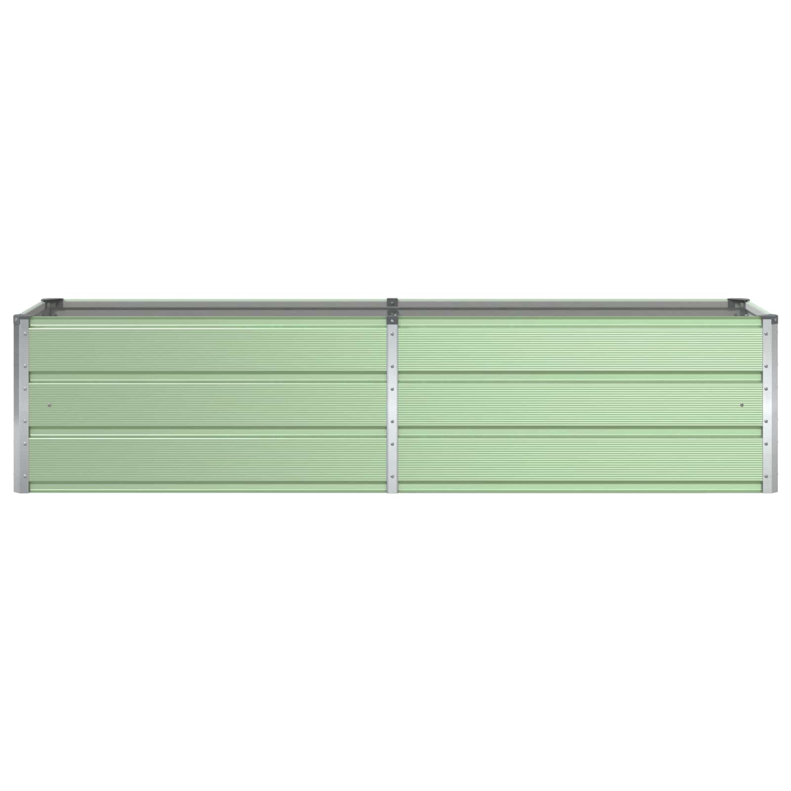 vidaXL Planter Pastel Green 195 x 50 x 45 cm Galvanised Steel 4