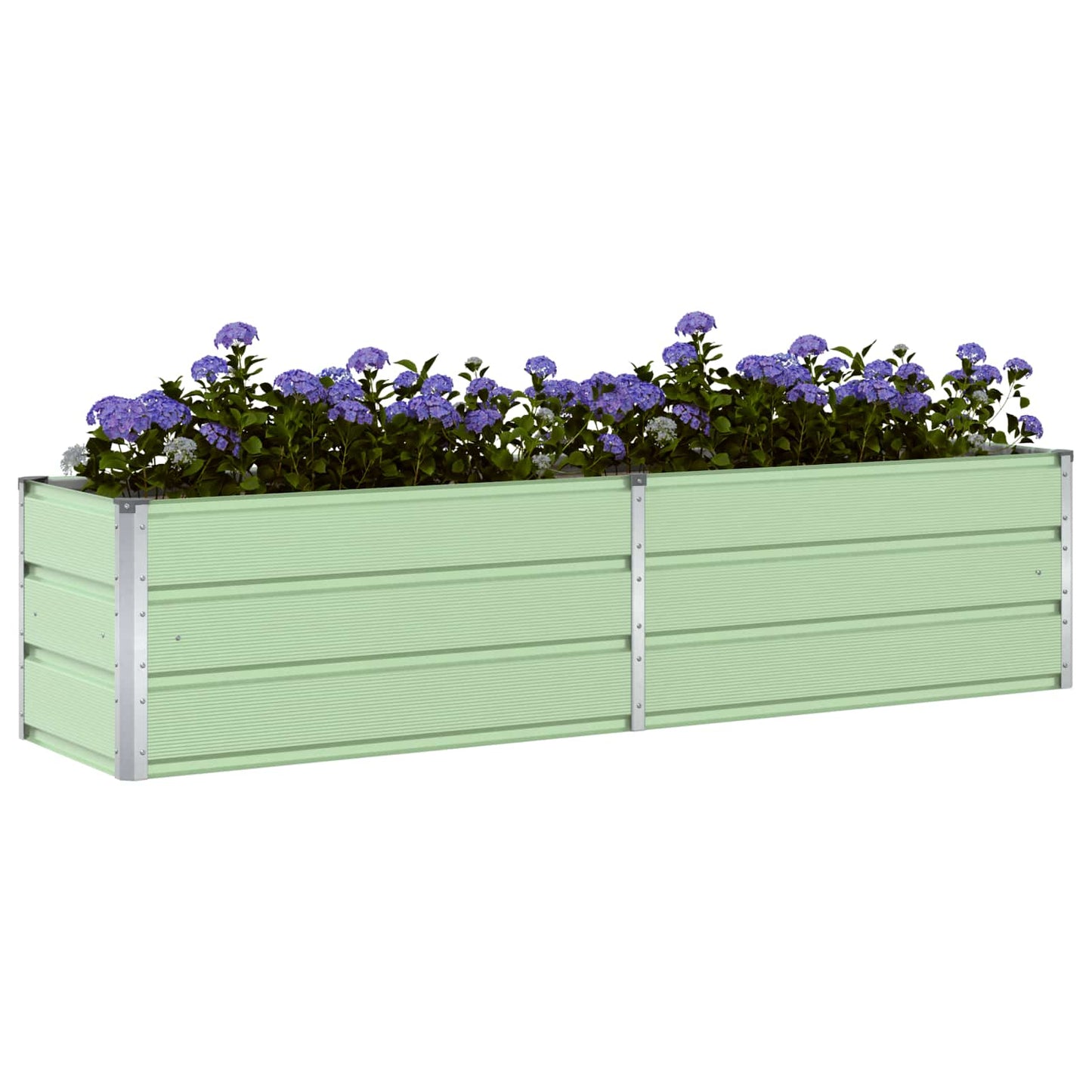 vidaXL Planter Pastel Green 195 x 50 x 45 cm Galvanised Steel 3