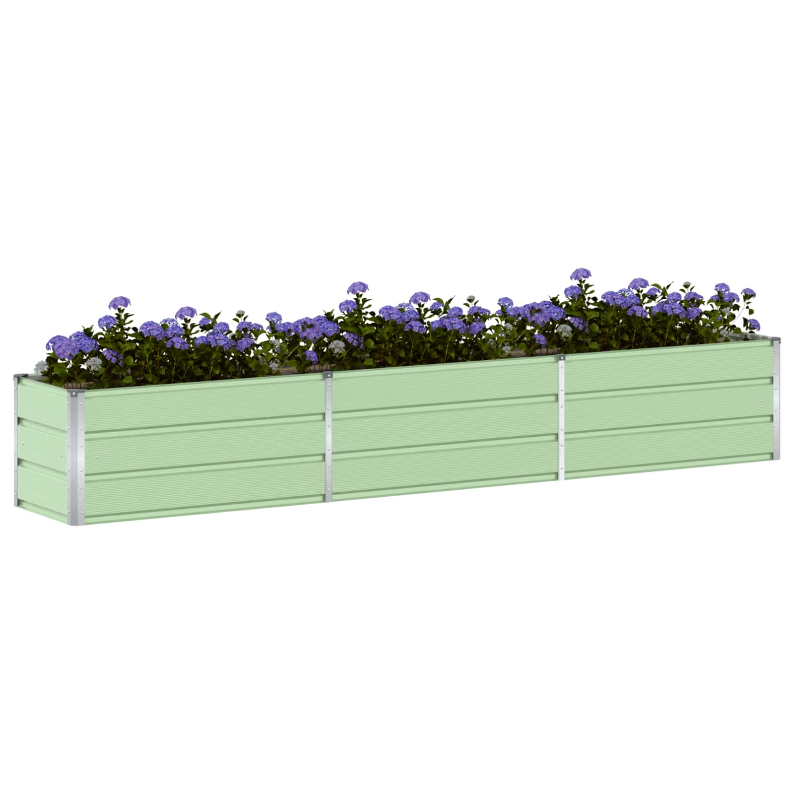 vidaXL Planter Pastel Green 290 x 50 x 45 cm Galvanised Steel 3