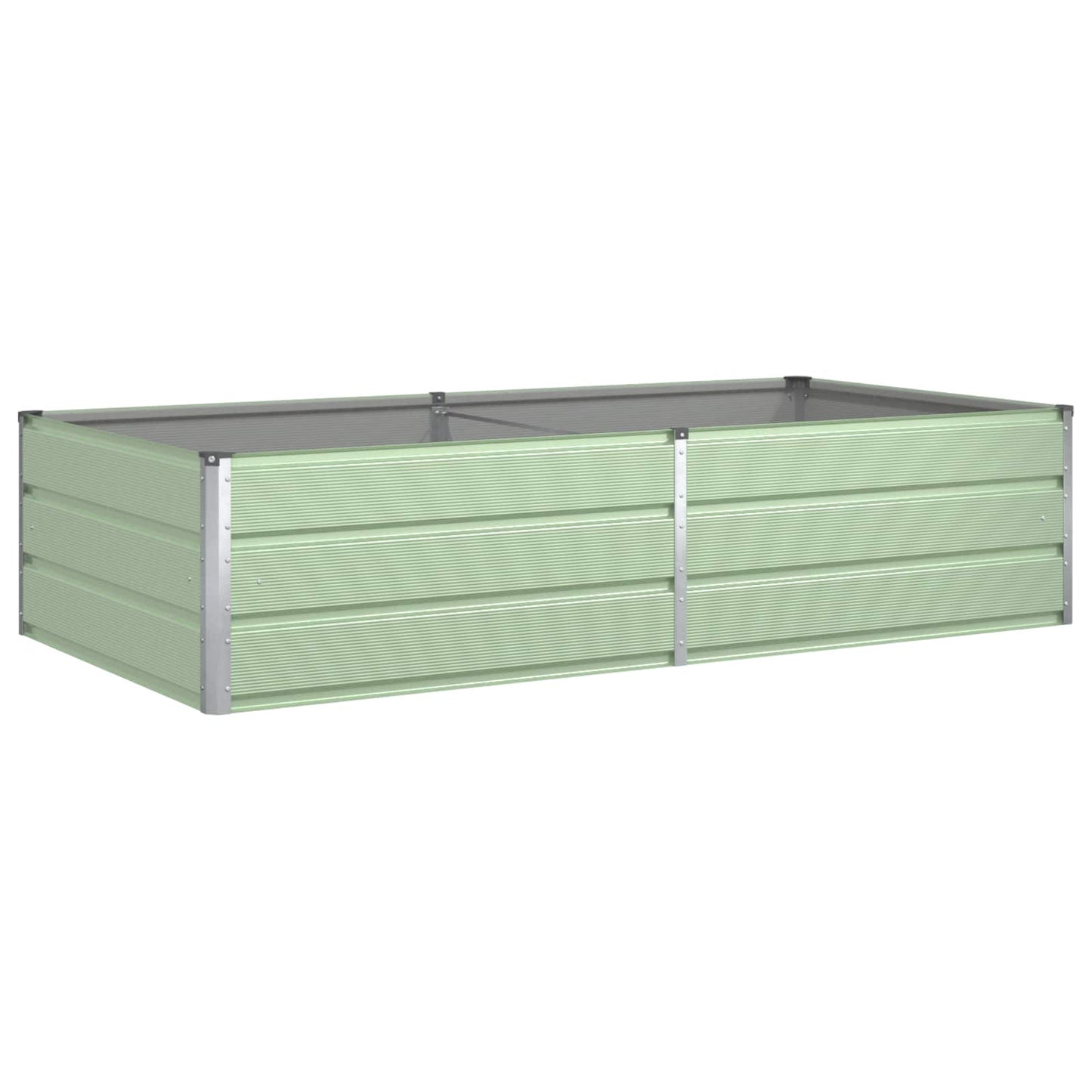 vidaXL Planter Pastel Green 195 x 100 x 45 cm Galvanised Steel 2