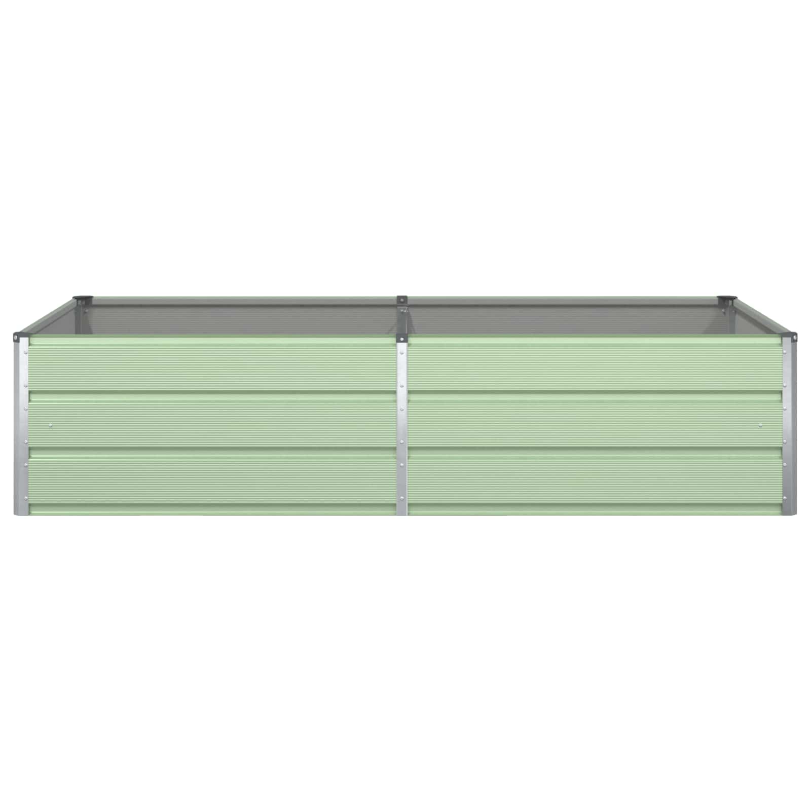 vidaXL Planter Pastel Green 195 x 100 x 45 cm Galvanised Steel 5