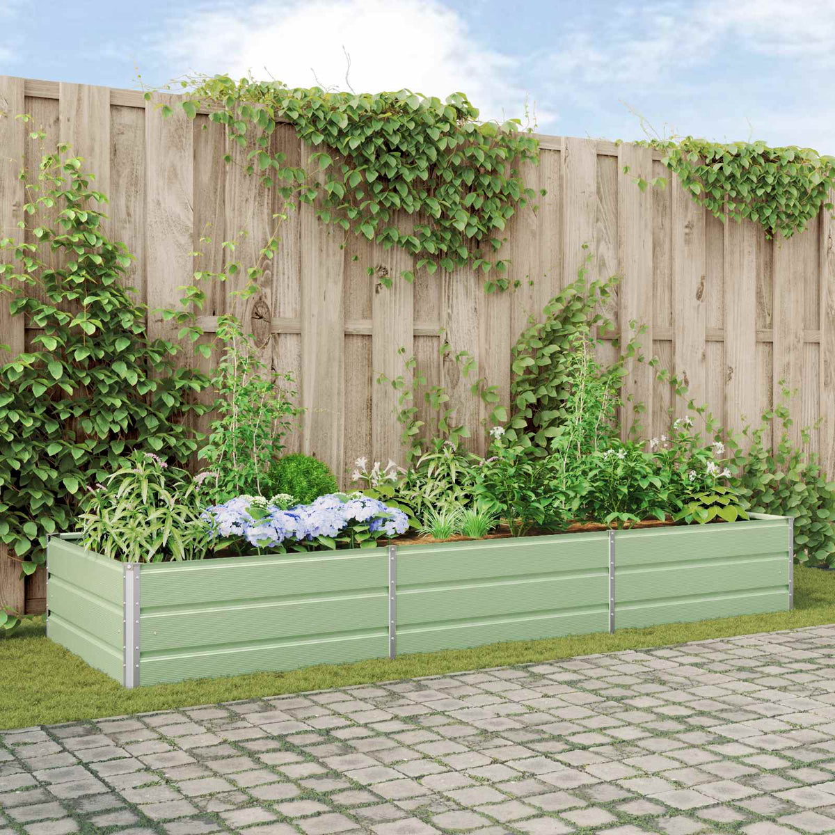 vidaXL Planter Galvanised Steel Height 45 cm