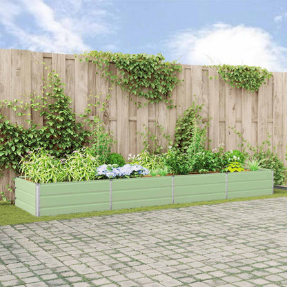 vidaXL Planter Galvanised Steel Height 45 cm