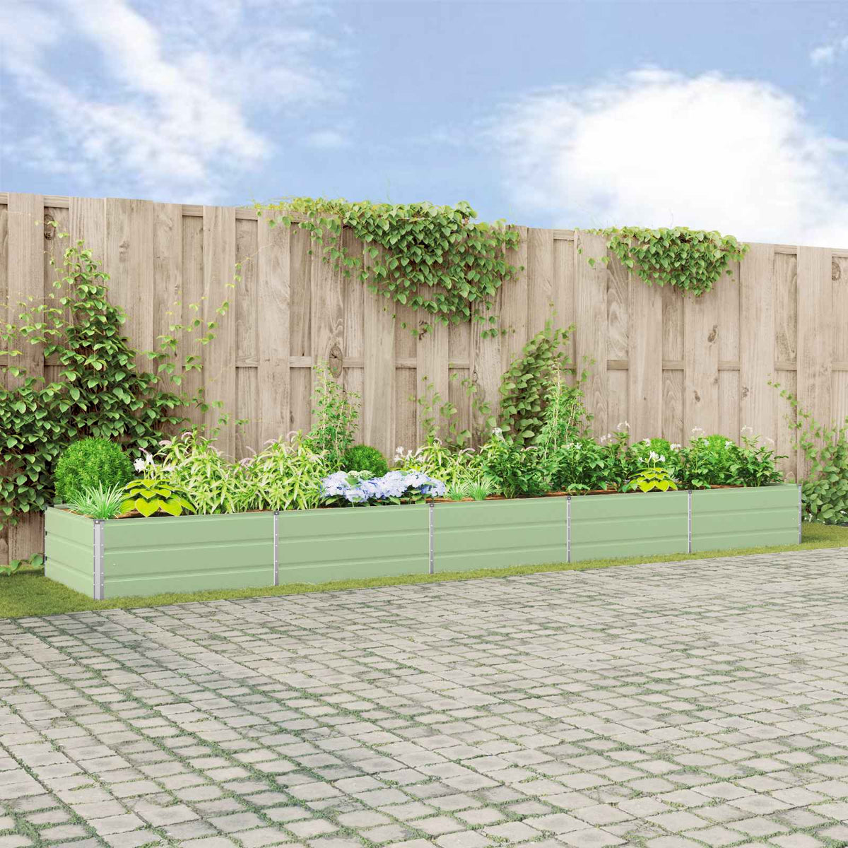 vidaXL Planter Galvanised Steel Height 45 cm