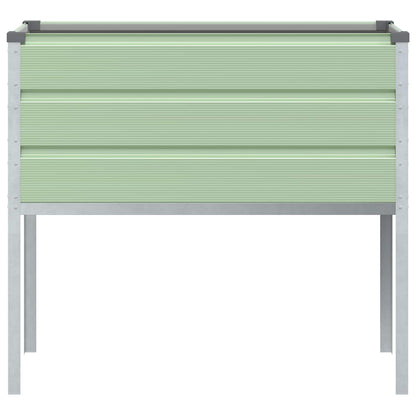 vidaXL Planter Pastel Green 100 x 45 x 90 cm Galvanised Steel 4