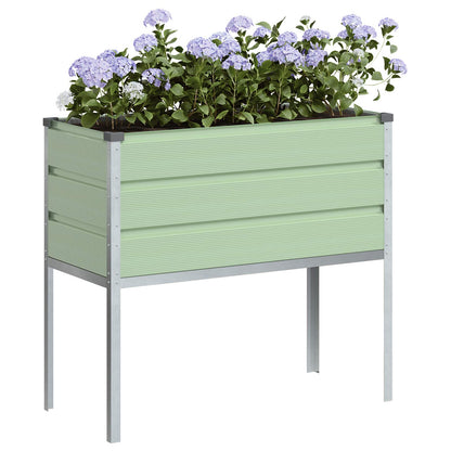 vidaXL Planter Pastel Green 100 x 45 x 90 cm Galvanised Steel 3