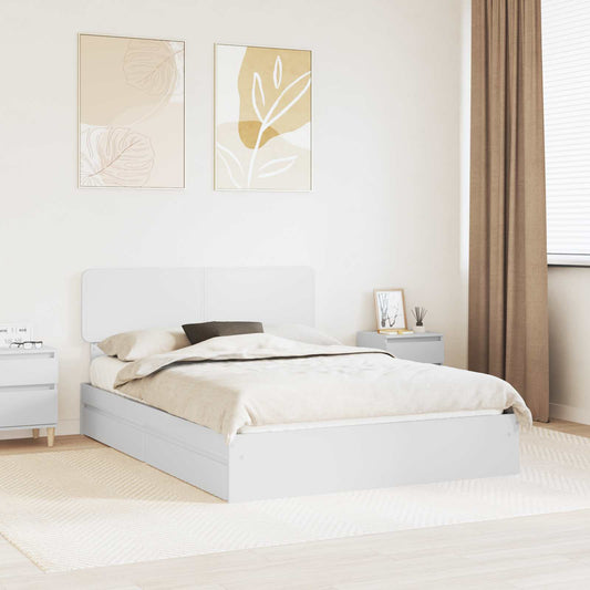 Storage Bed Drawer Engineered Wood Length White