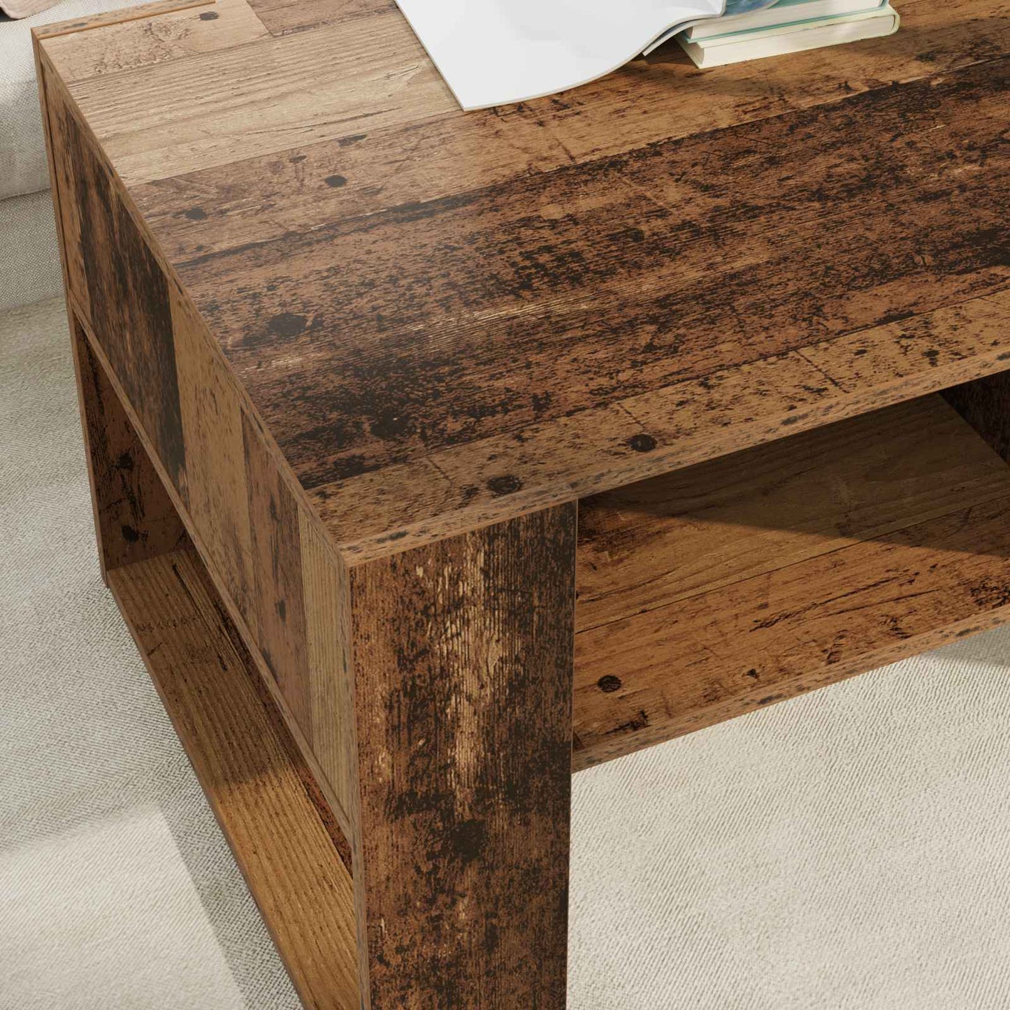 vidaXL Coffee Table Old Wood 92 x 53 x 45 cm Engineered Wood 4