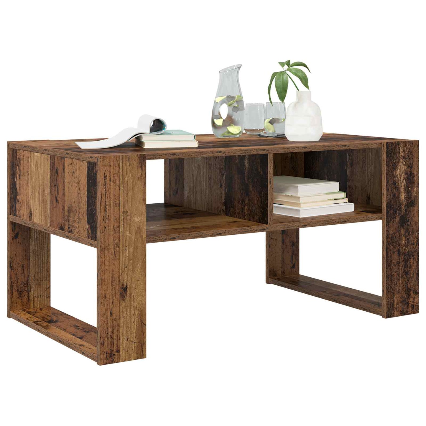 vidaXL Coffee Table Old Wood 92 x 53 x 45 cm Engineered Wood 3