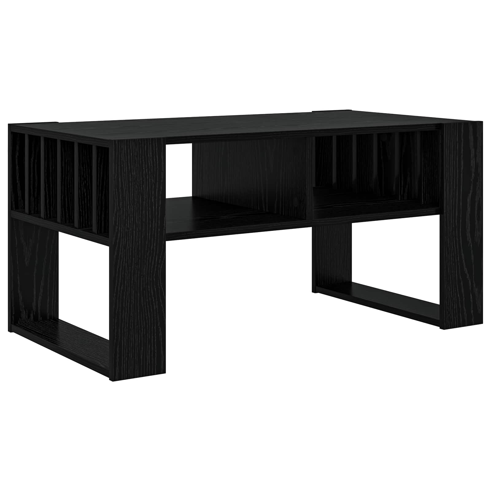 vidaXL Coffee Table Black Oak 92 x 49.5 x 45 cm Engineered Wood 2