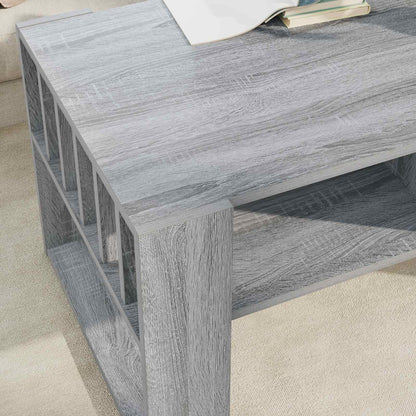vidaXL Coffee Table Grey Sonoma 92 x 49.5 x 45 cm Engineered Wood 4