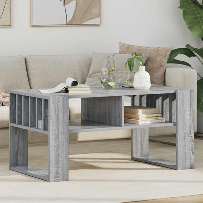 vidaXL Coffee Table Grey Sonoma 92 x 49.5 x 45 cm Engineered Wood 1