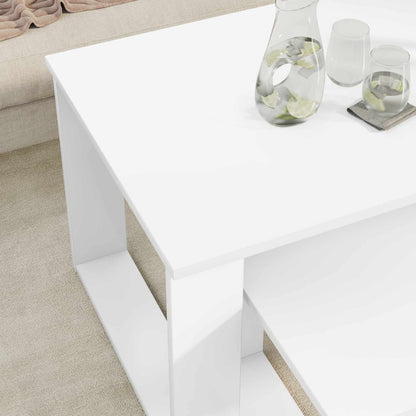 vidaXL Coffee Table Set 2 pcs White 100 x 50 x 42 cm Engineered Wood 4
