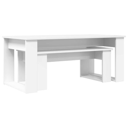vidaXL Coffee Table Set 2 pcs White 100 x 50 x 42 cm Engineered Wood 5