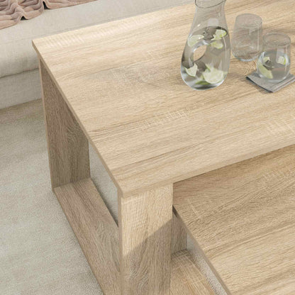 vidaXL Coffee Table Set 2 pcs Sonoma Oak 100 x 50 x 42 cm 4