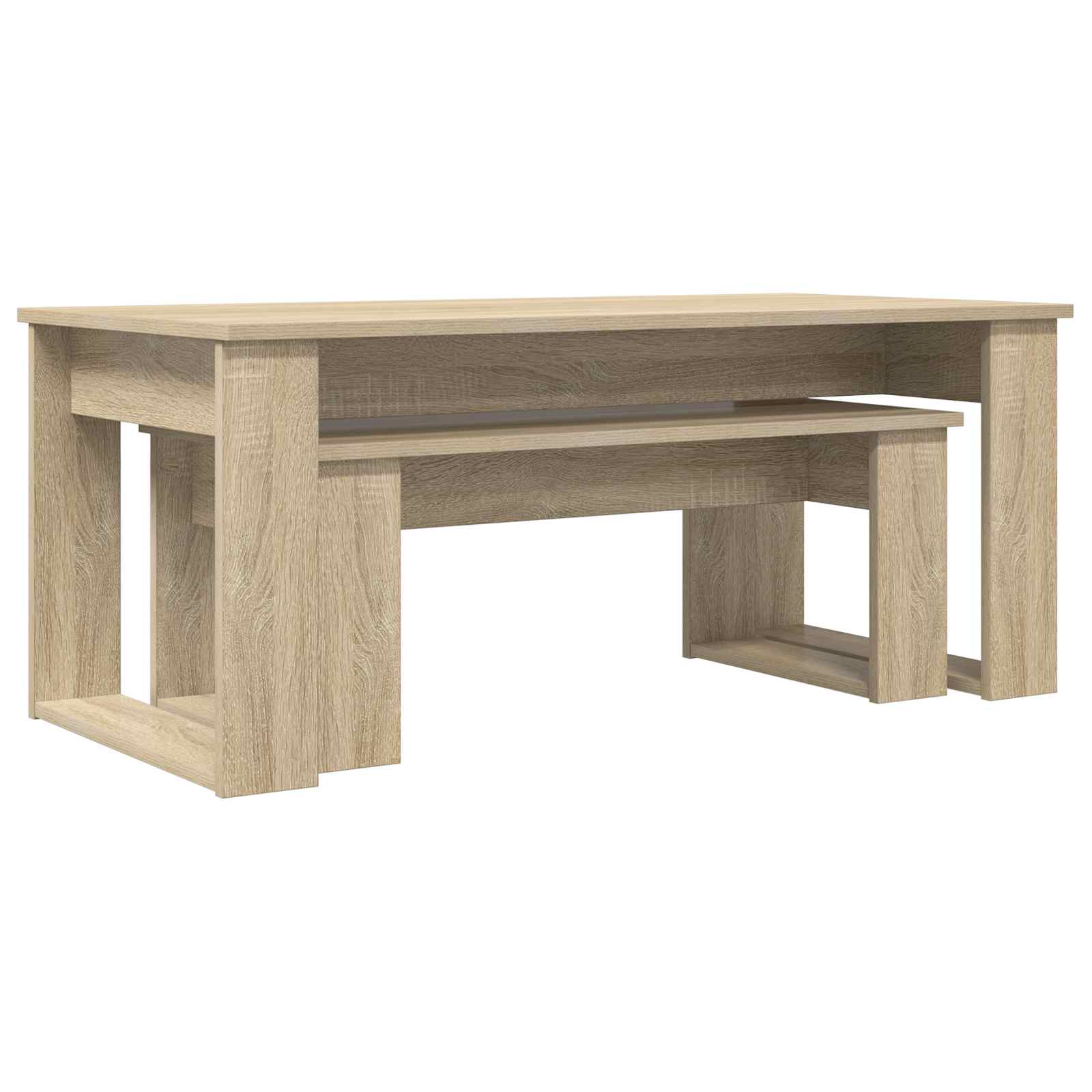 vidaXL Coffee Table Set 2 pcs Sonoma Oak 100 x 50 x 42 cm 5