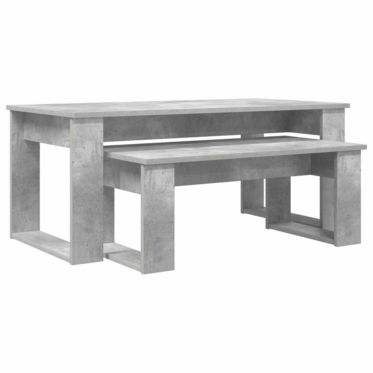 vidaXL Coffee Table Set 2 pcs Concrete Grey 100 x 50 x 42 cm 2
