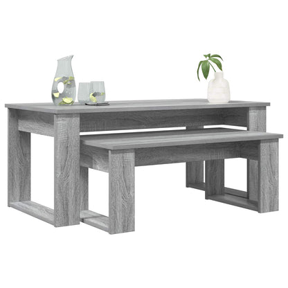 vidaXL Coffee Table Set 2 pcs Grey Sonoma 100 x 50 x 42 cm 3
