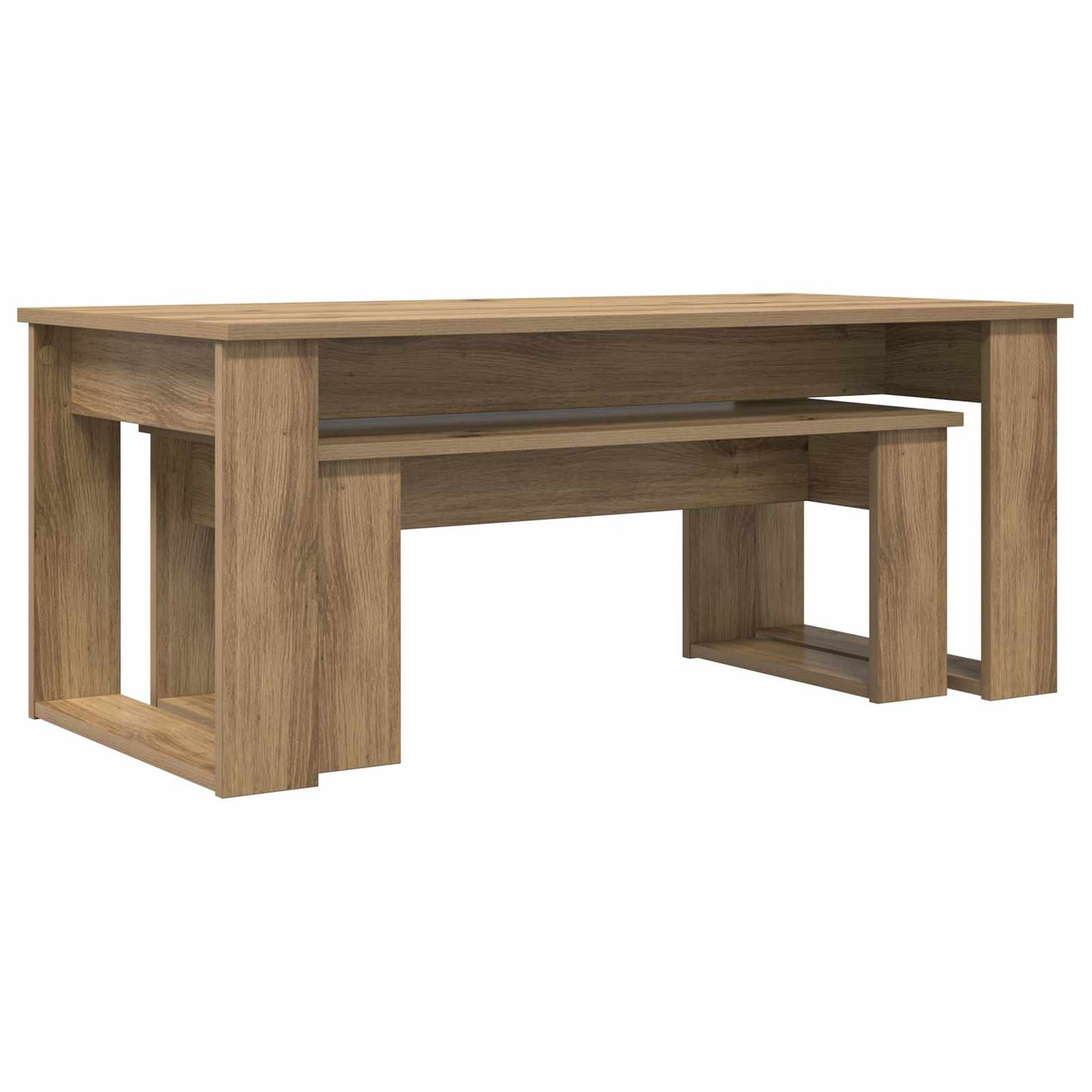 vidaXL Coffee Table Set 2 pcs Artisan Oak 100 x 50 x 42 cm 5