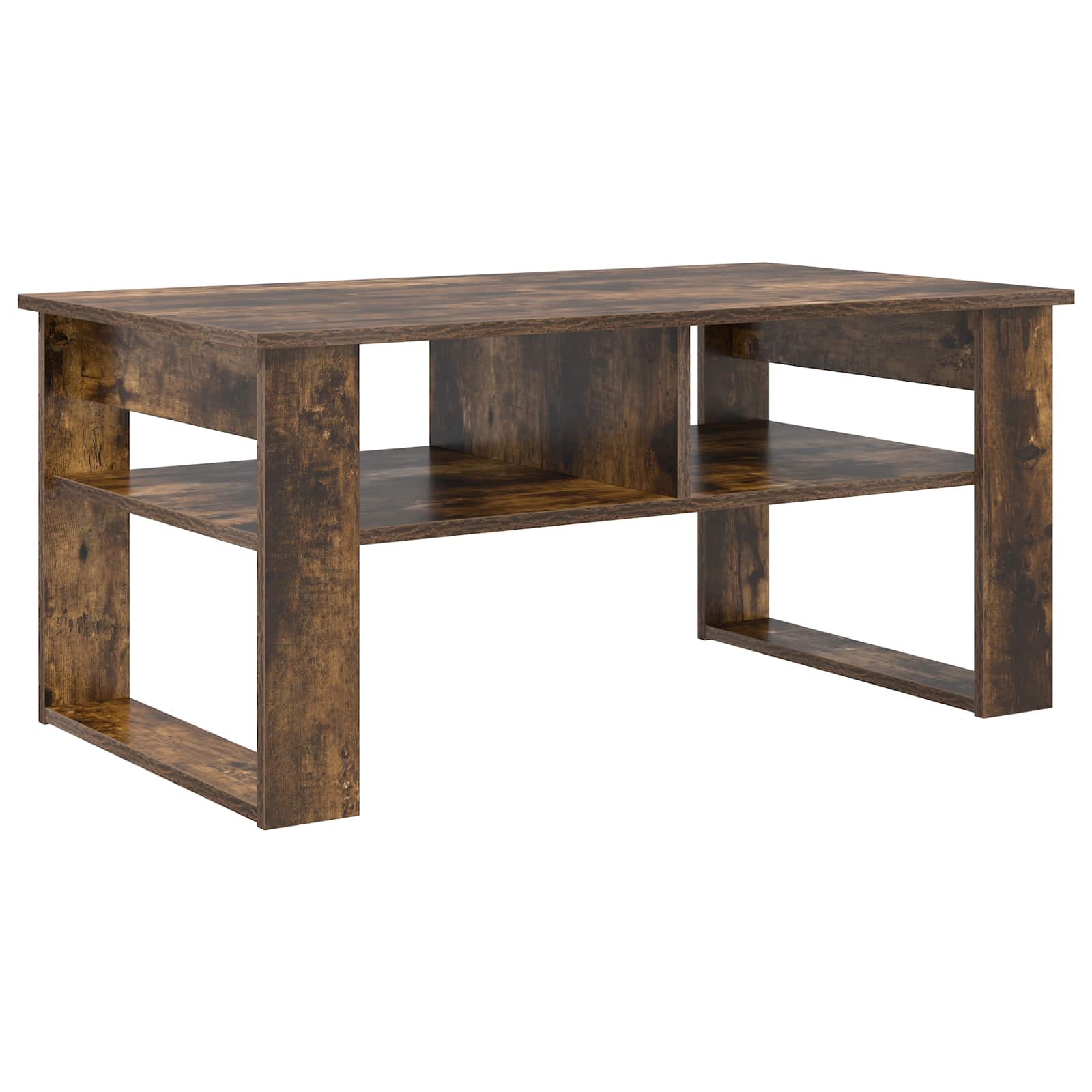 vidaXL Coffee Table Smoked Oak 96 x 54 x 44 cm Engineered Wood 2
