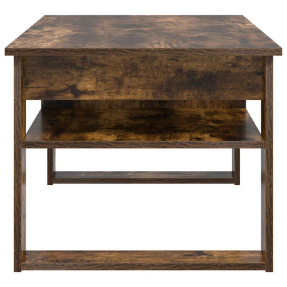 vidaXL Coffee Table Smoked Oak 96 x 54 x 44 cm Engineered Wood 6