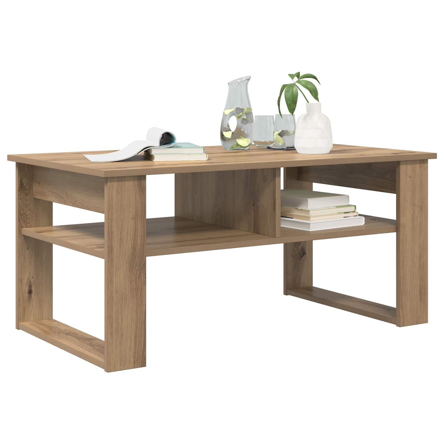 vidaXL Coffee Table Artisan Oak 96 x 54 x 44 cm Engineered Wood 3