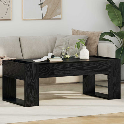 vidaXL Coffee Table Black Oak 110 x 50 x 41 cm Engineered Wood 1