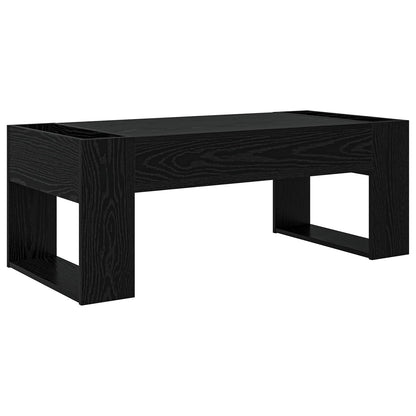 vidaXL Coffee Table Black Oak 110 x 50 x 41 cm Engineered Wood 2