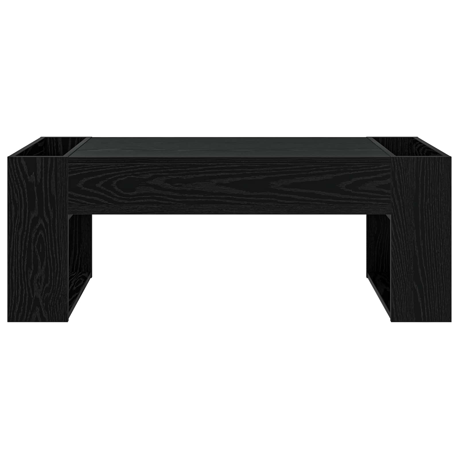 vidaXL Coffee Table Black Oak 110 x 50 x 41 cm Engineered Wood 5