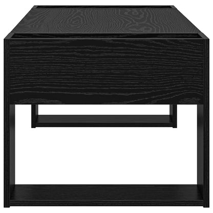 vidaXL Coffee Table Black Oak 110 x 50 x 41 cm Engineered Wood 6