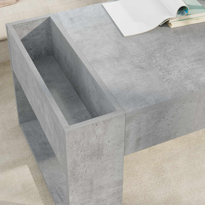 vidaXL Coffee Table Concrete Grey 110 x 50 x 41 cm Engineered Wood 4