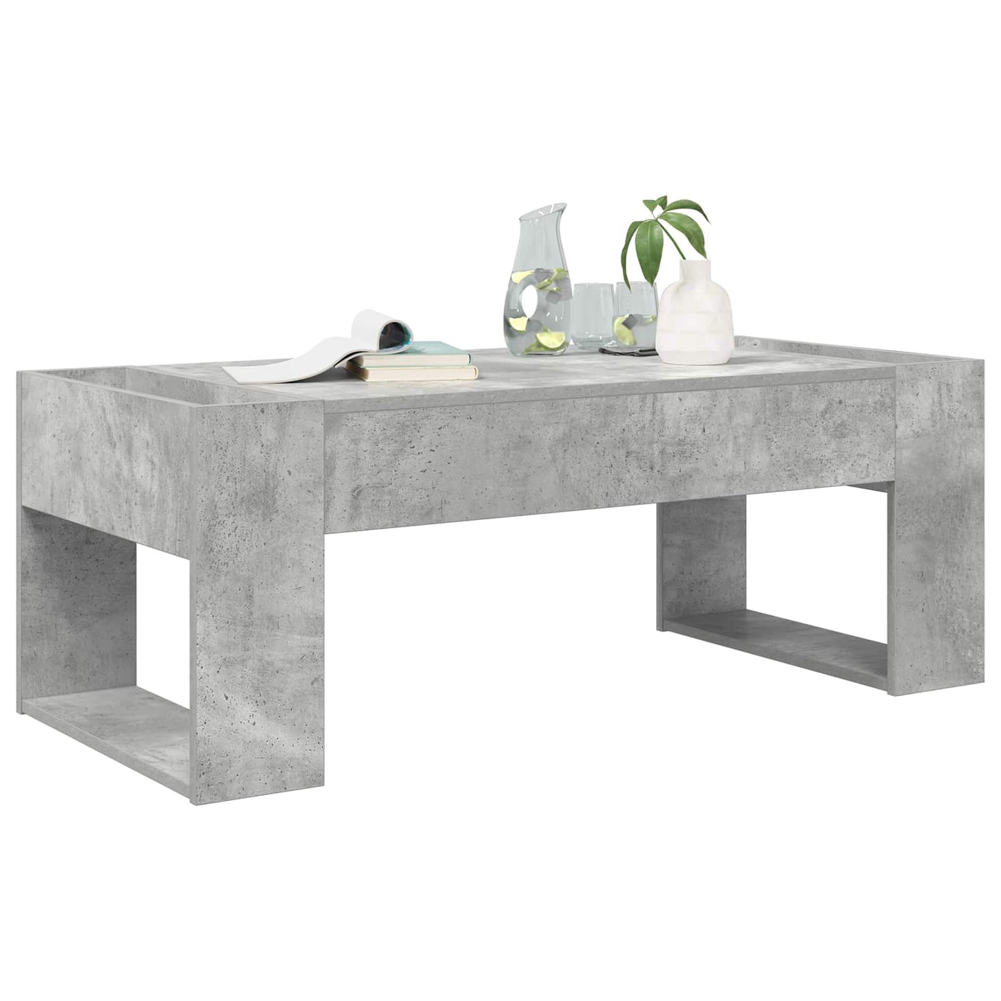 vidaXL Coffee Table Concrete Grey 110 x 50 x 41 cm Engineered Wood 3