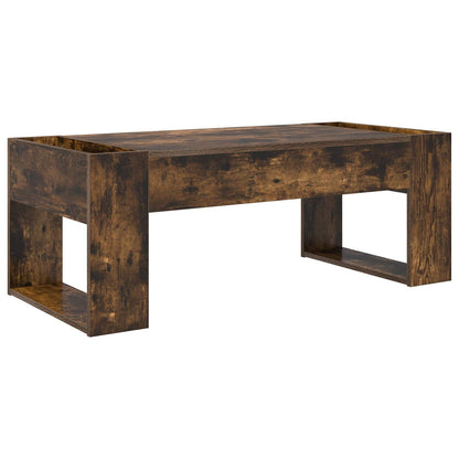 vidaXL Coffee Table Smoked Oak 110 x 50 x 41 cm Engineered Wood 2