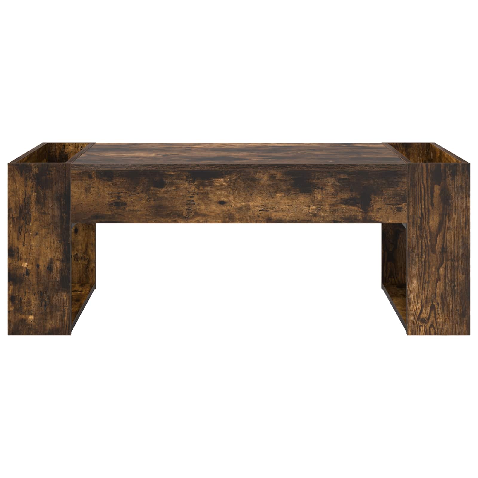 vidaXL Coffee Table Smoked Oak 110 x 50 x 41 cm Engineered Wood 5
