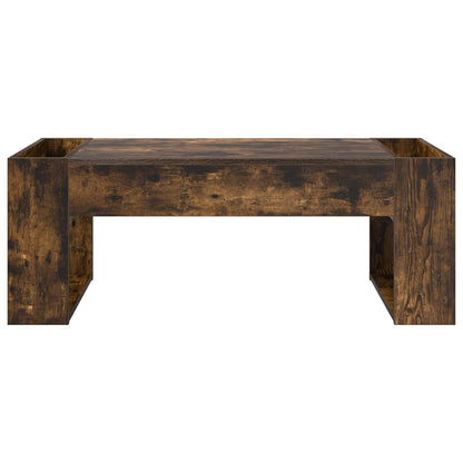 vidaXL Coffee Table Smoked Oak 110 x 50 x 41 cm Engineered Wood 5