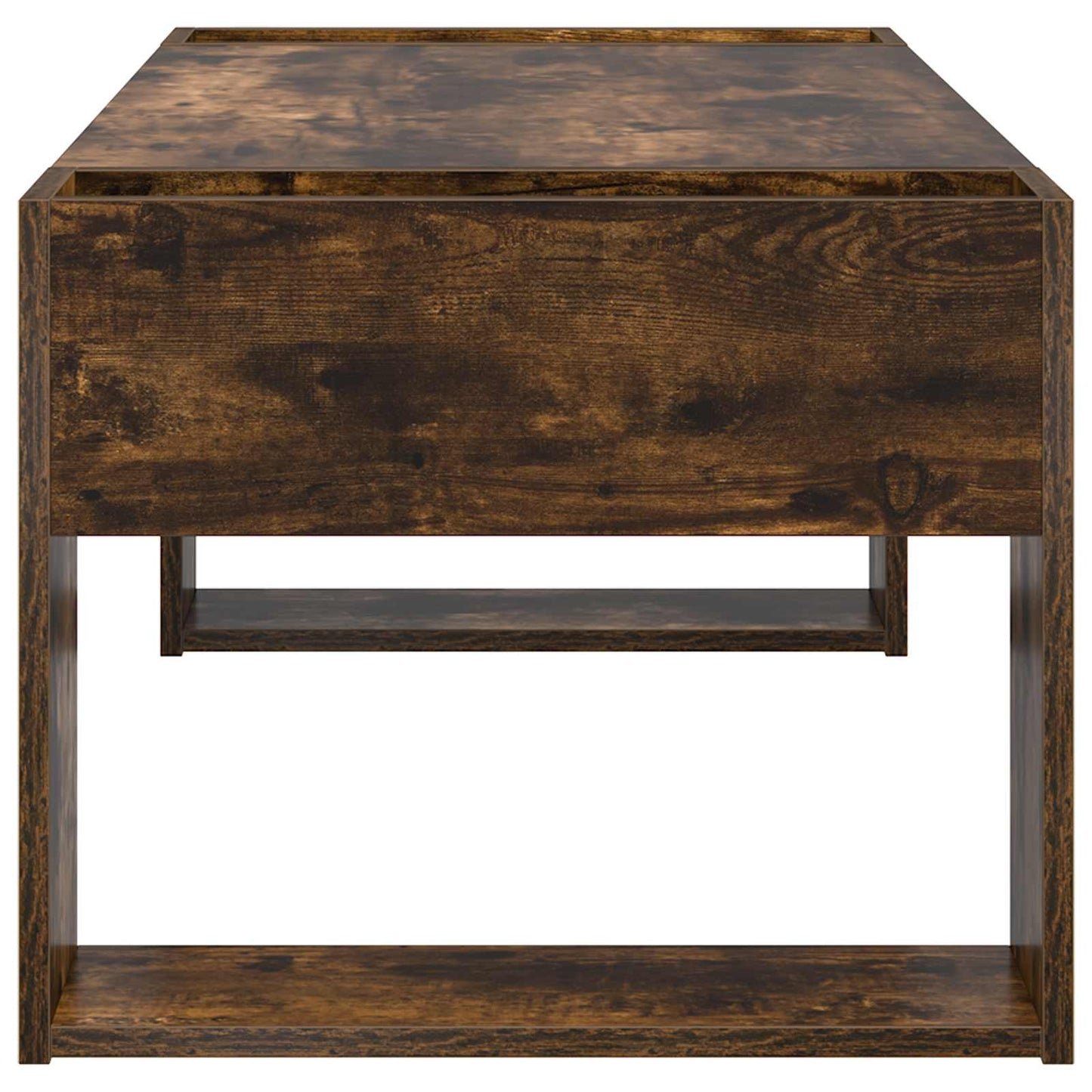 vidaXL Coffee Table Smoked Oak 110 x 50 x 41 cm Engineered Wood 6