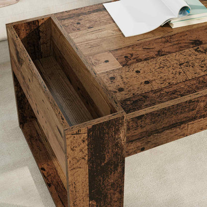 vidaXL Coffee Table Old Wood 110 x 50 x 41 cm Engineered Wood 4