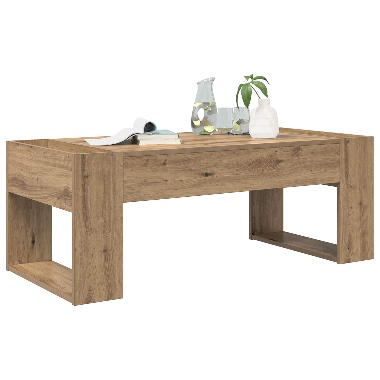 vidaXL Coffee Table Artisan Oak 110 x 50 x 41 cm Engineered Wood 3