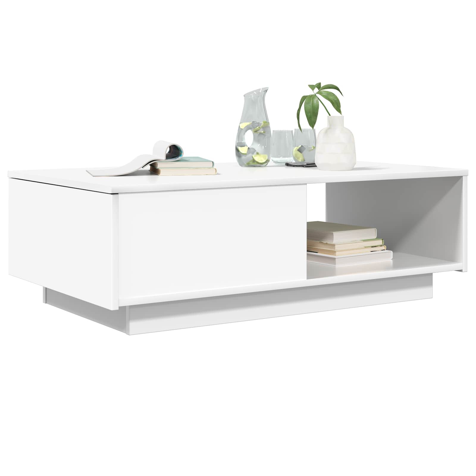 vidaXL Coffee Table White 95 x 55 x 31 cm Engineered Wood 3