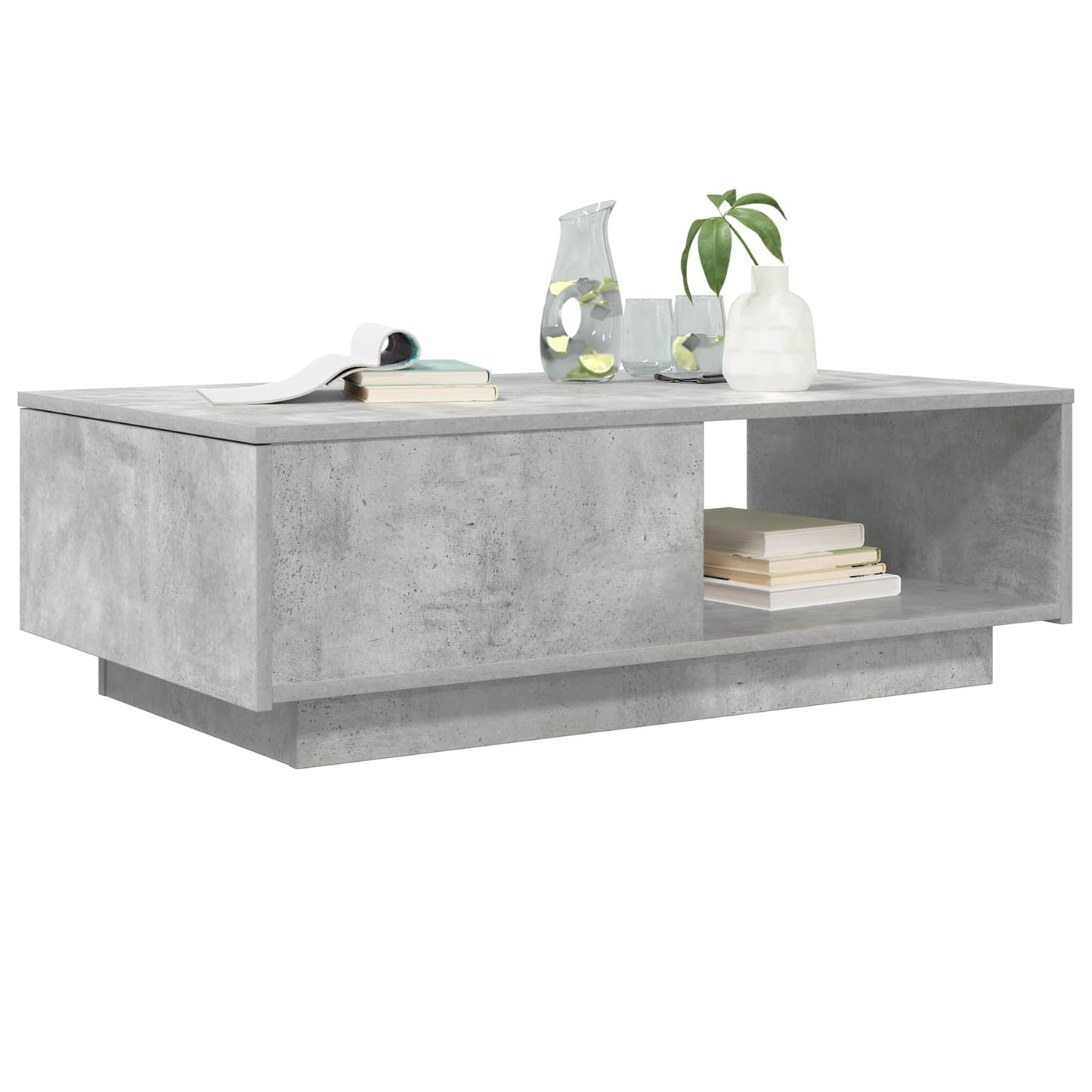 vidaXL Coffee Table Concrete Grey 95 x 55 x 31 cm Engineered Wood 3