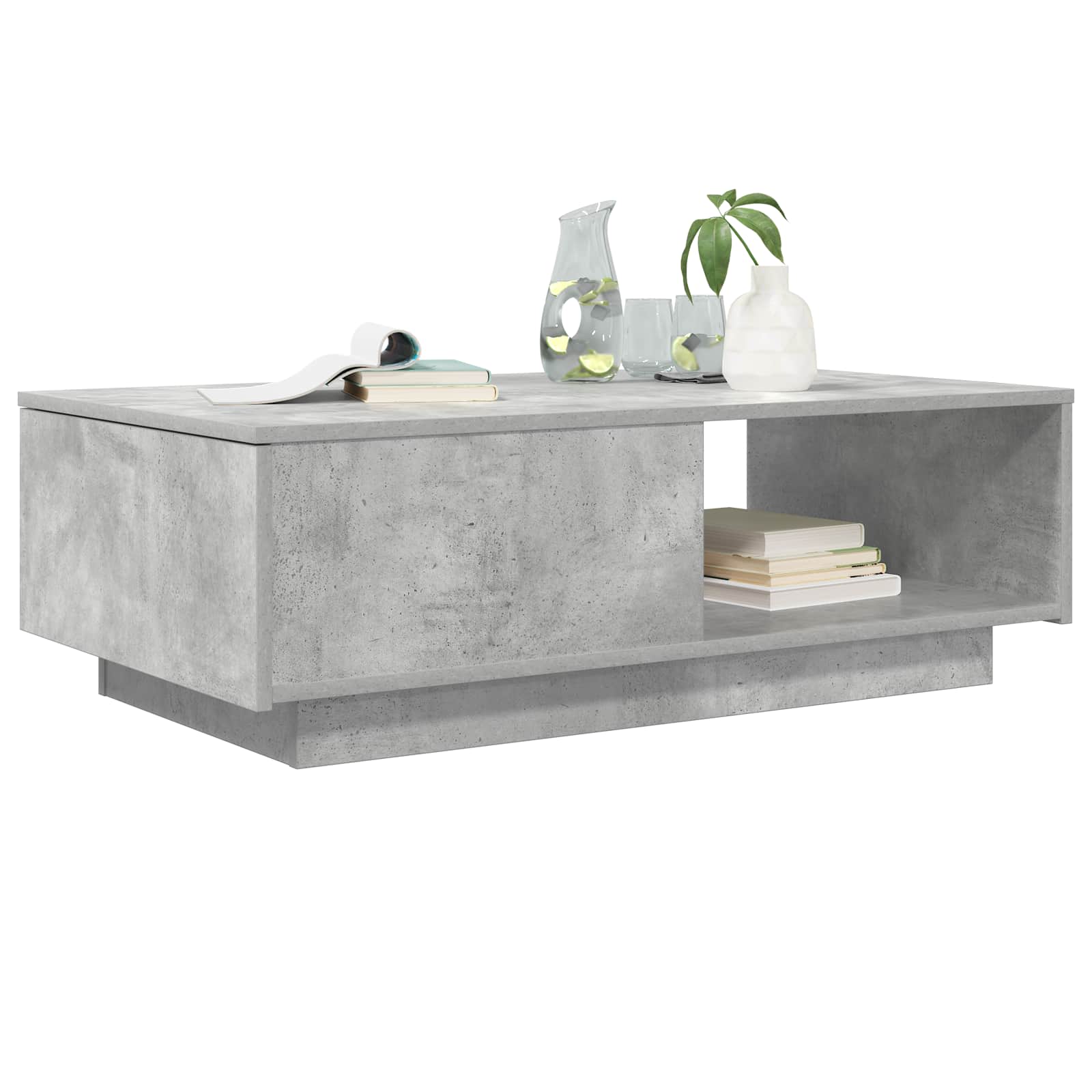 vidaXL Coffee Table Concrete Grey 95 x 55 x 31 cm Engineered Wood 3