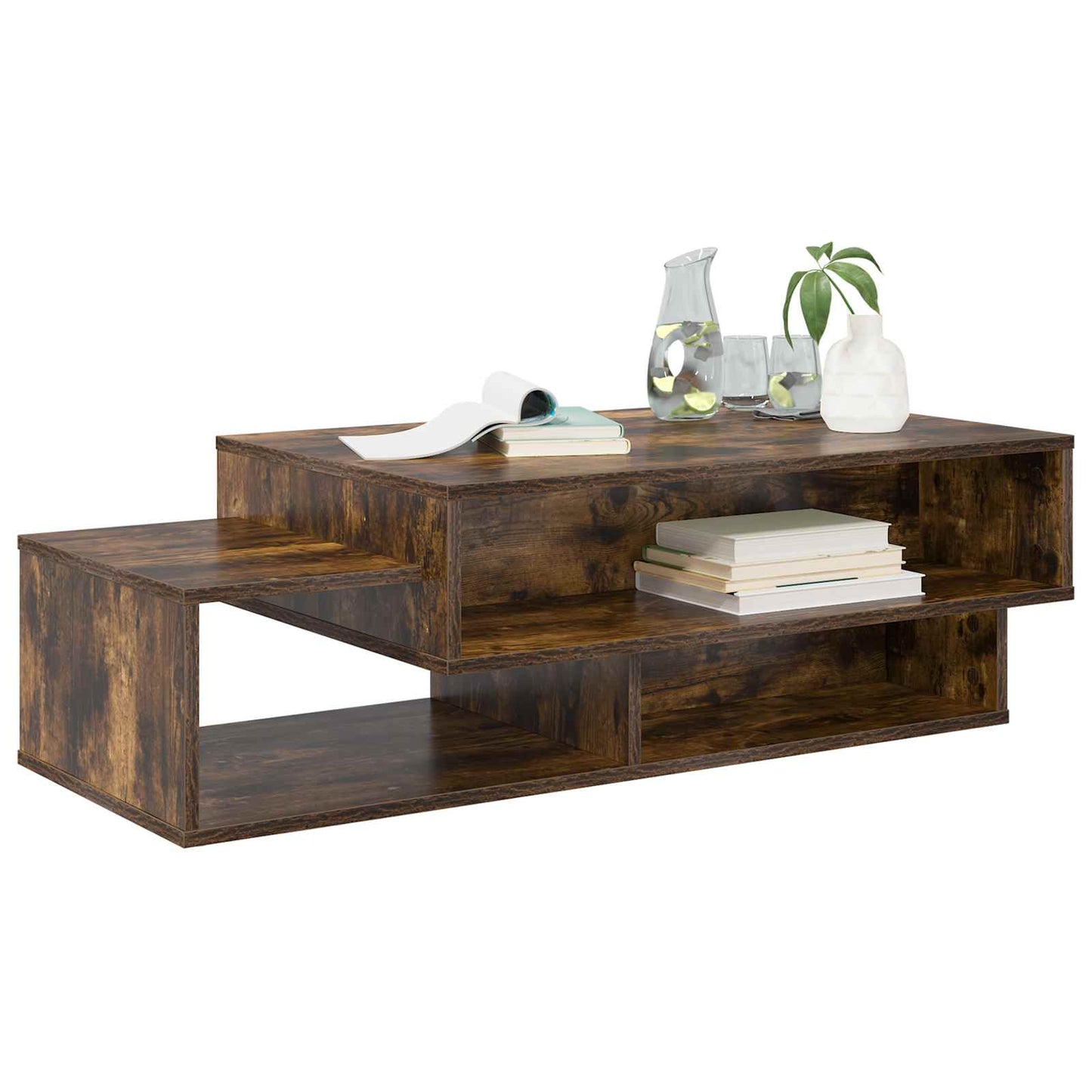 vidaXL Coffee Table Smoked Oak 105 x 50 x 32.5 cm Engineered Wood 3