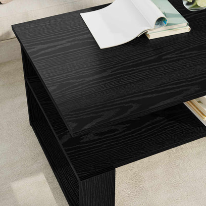 vidaXL Coffee Table Black Oak 90 x 50 x 40 cm Engineered Wood 4