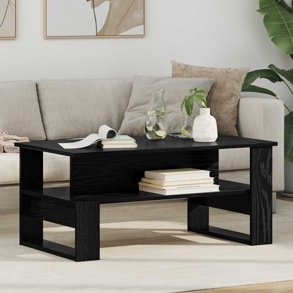 vidaXL Coffee Table Black Oak 90 x 50 x 40 cm Engineered Wood 1