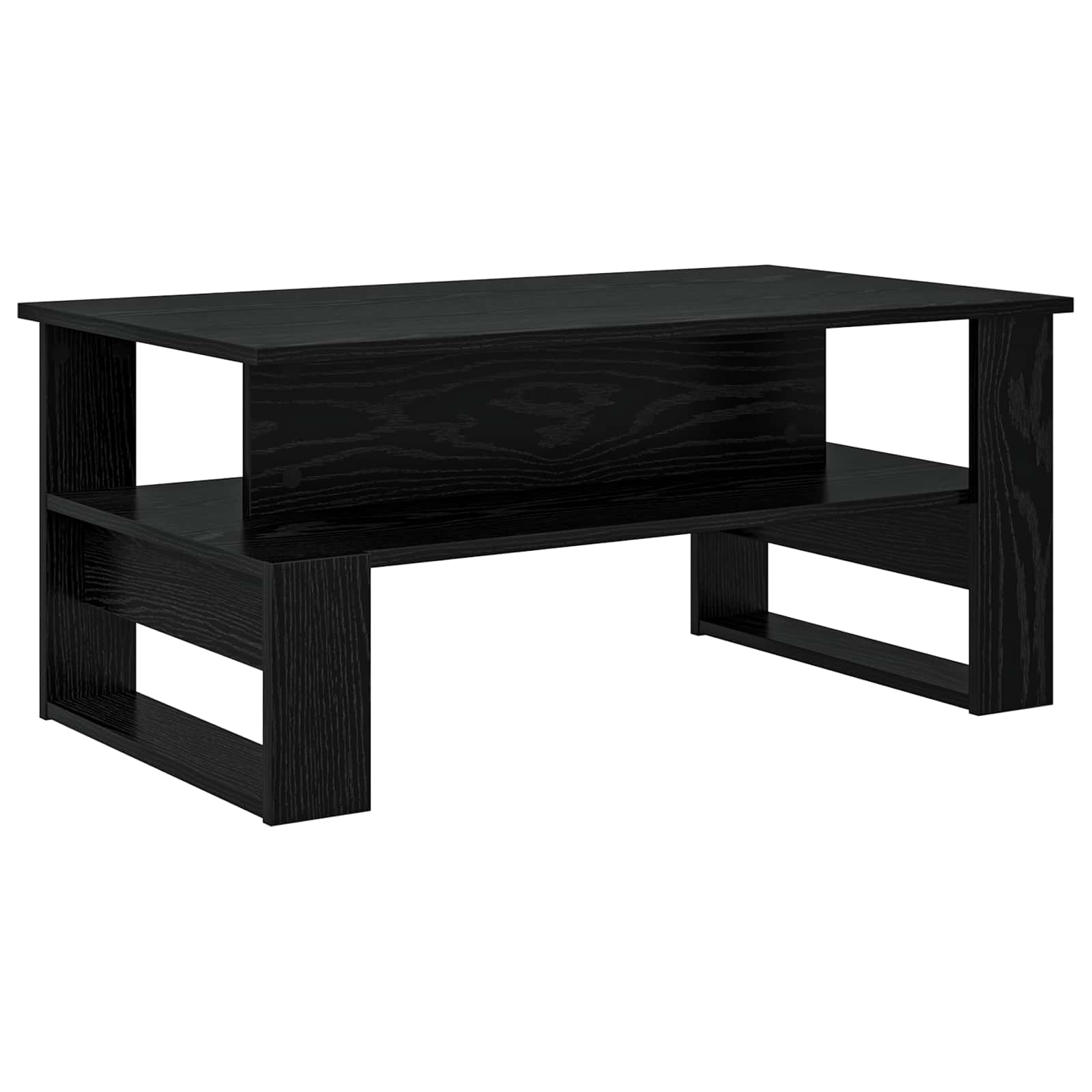 vidaXL Coffee Table Black Oak 90 x 50 x 40 cm Engineered Wood 2