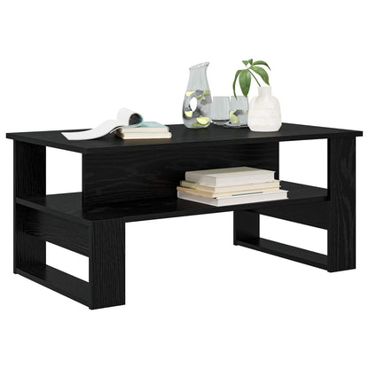 vidaXL Coffee Table Black Oak 90 x 50 x 40 cm Engineered Wood 3